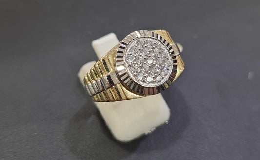 Kids Rolex-Style Ring with CZ Stones