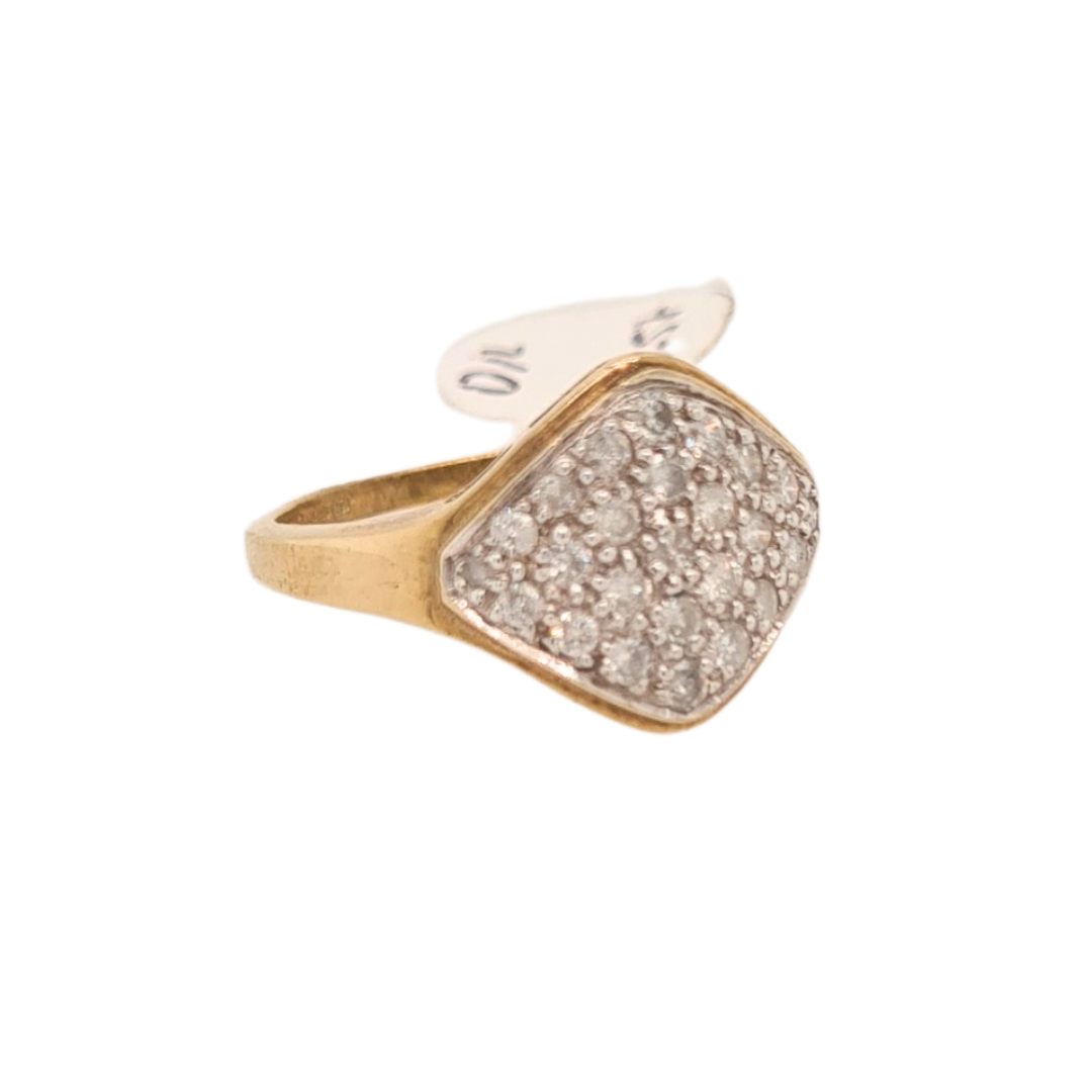 9ct Yellow Gold Diamond Ring