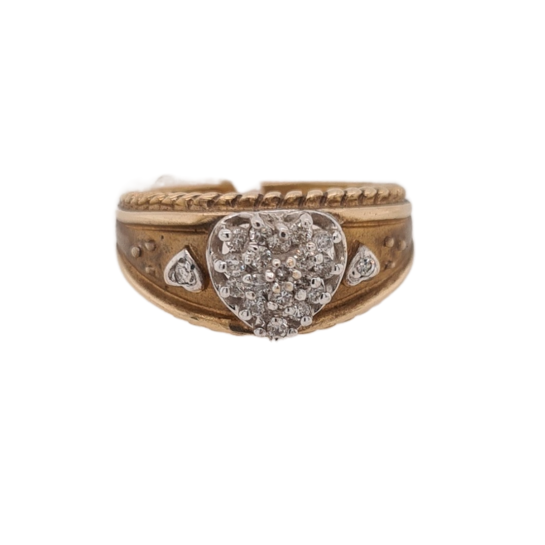 9ct Yellow Gold Diamond Ring