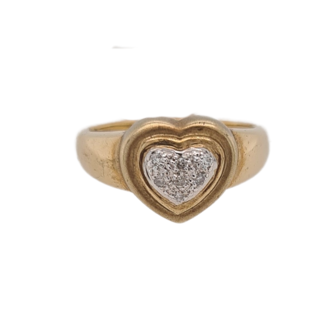 9ct Yellow Gold Diamond Ring