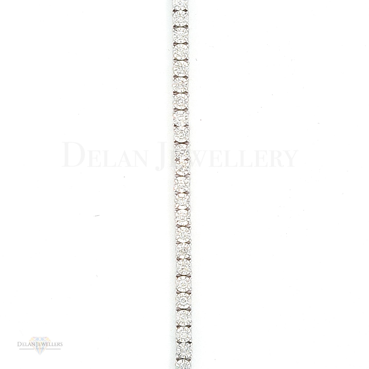 White Gold Diamond Tennis Bracelet - 1.02ct