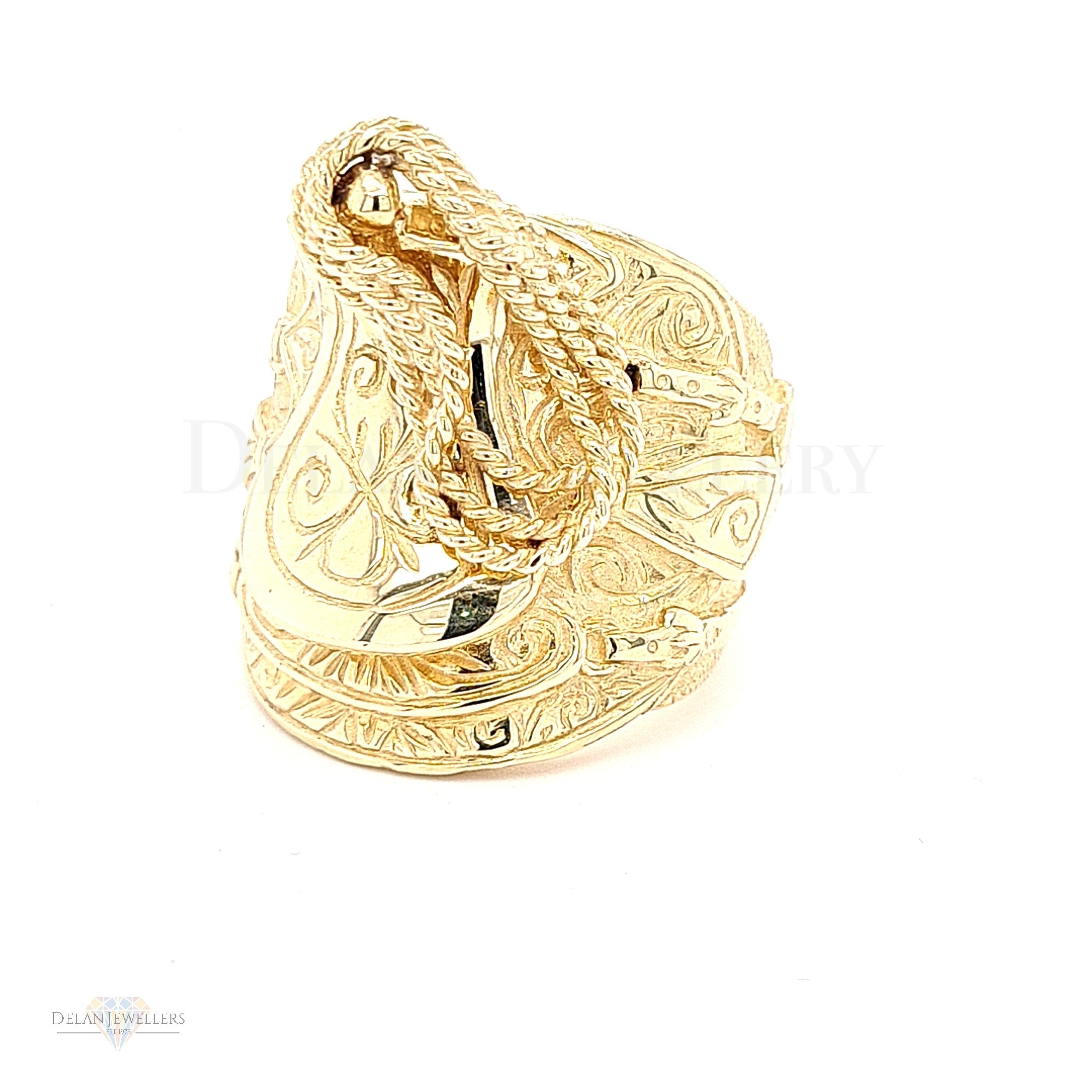 Mens hot sale saddle ring