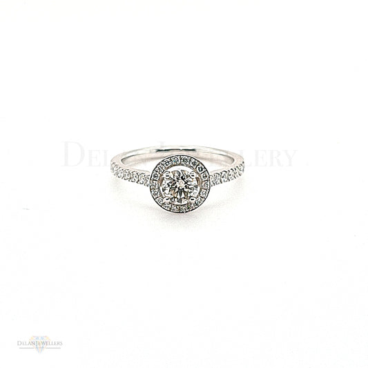 Platinum Diamond Engagement Ring - 0.78ct