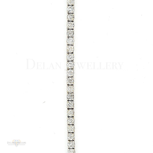 White Gold Diamond Tennis Bracelet - 3.70ct