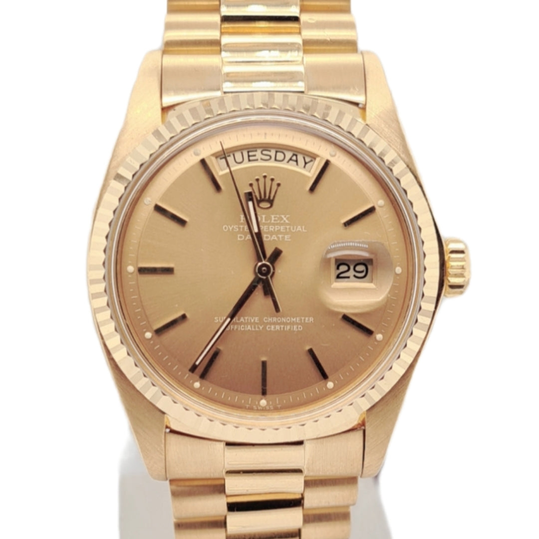 Pre-owned Rolex 18ct Gold Day-Date 1803 1977