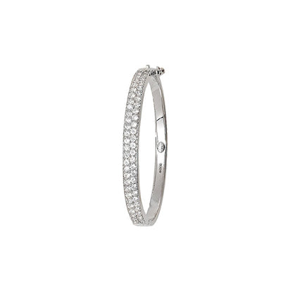 9Ct Gold Babies' Cz 2 Row Bangle - BN248