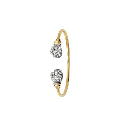 9Ct Gold Babies' Cz Boxing Glove Bangle - BN322CZ