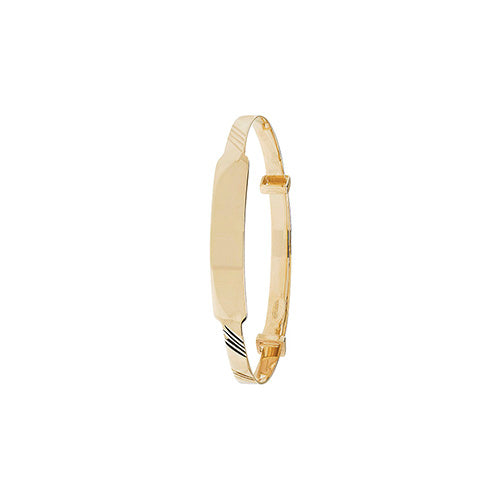 9Ct Gold Babies' Diamond Cut Expandable Id Bangle - BN364