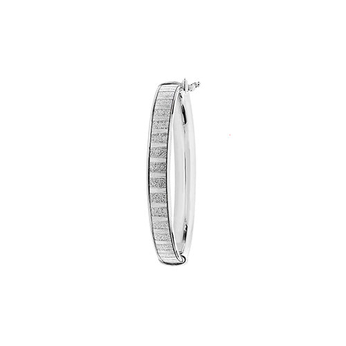 9Ct White Gold Babies' Moondust Hinged Bangle - BN415BW