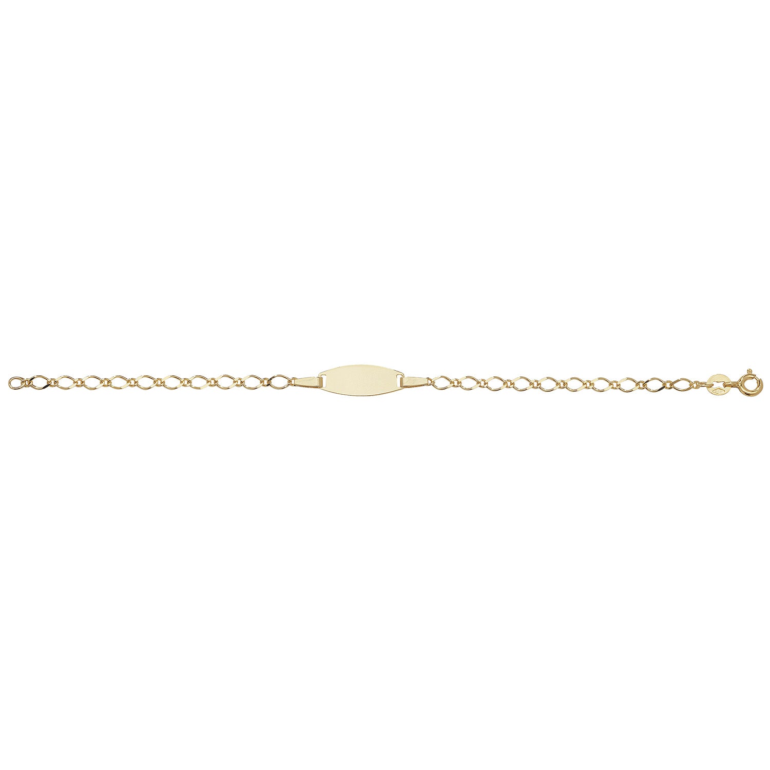 9ct Gold Babies' Oval Id Plate Bracelet - BR056