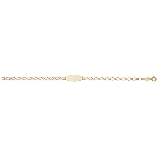 9ct Gold Babies' Oval Id Plate Bracelet - BR056