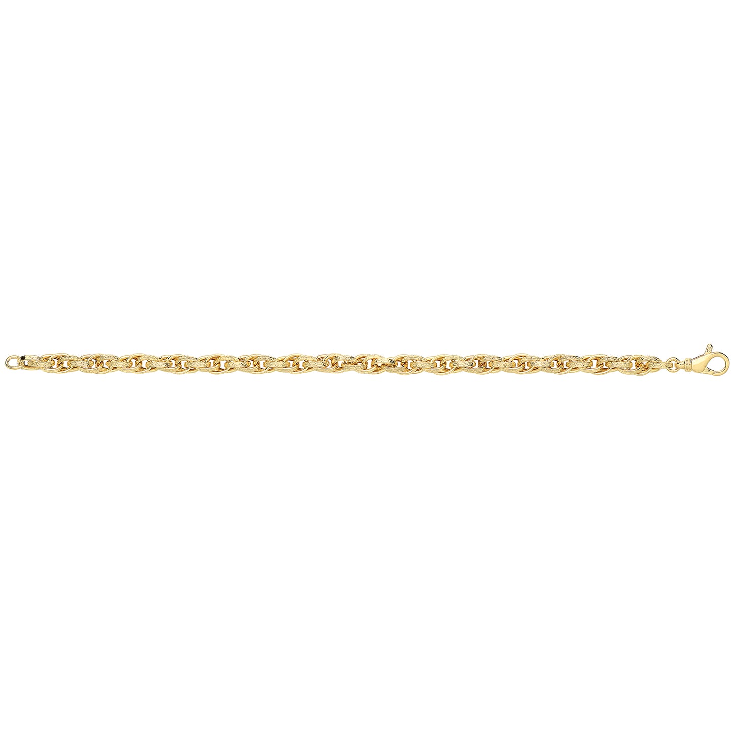 9Ct Gold Pow Hollow Bracelet - BR229