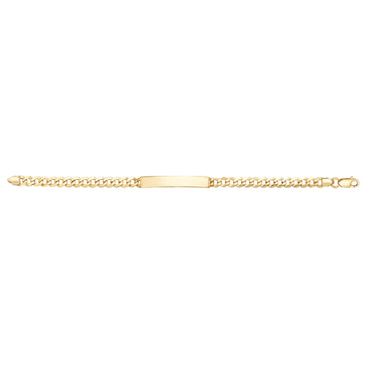 9ct Gold Babies' Curb Rectangular Id Plate Bracelet - BR287