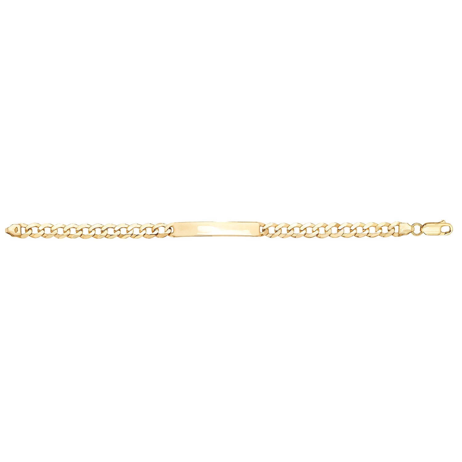 9ct Gold Babies' Curb Rectangular Id Plate Bracelet - BR288