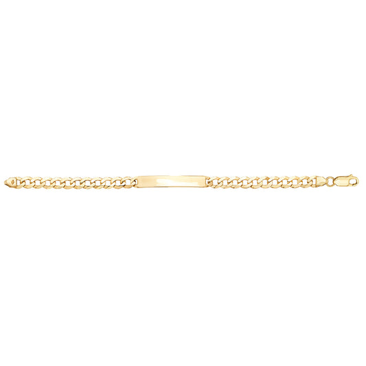 9ct Gold Babies' Curb Rectangular Id Plate Bracelet - BR288