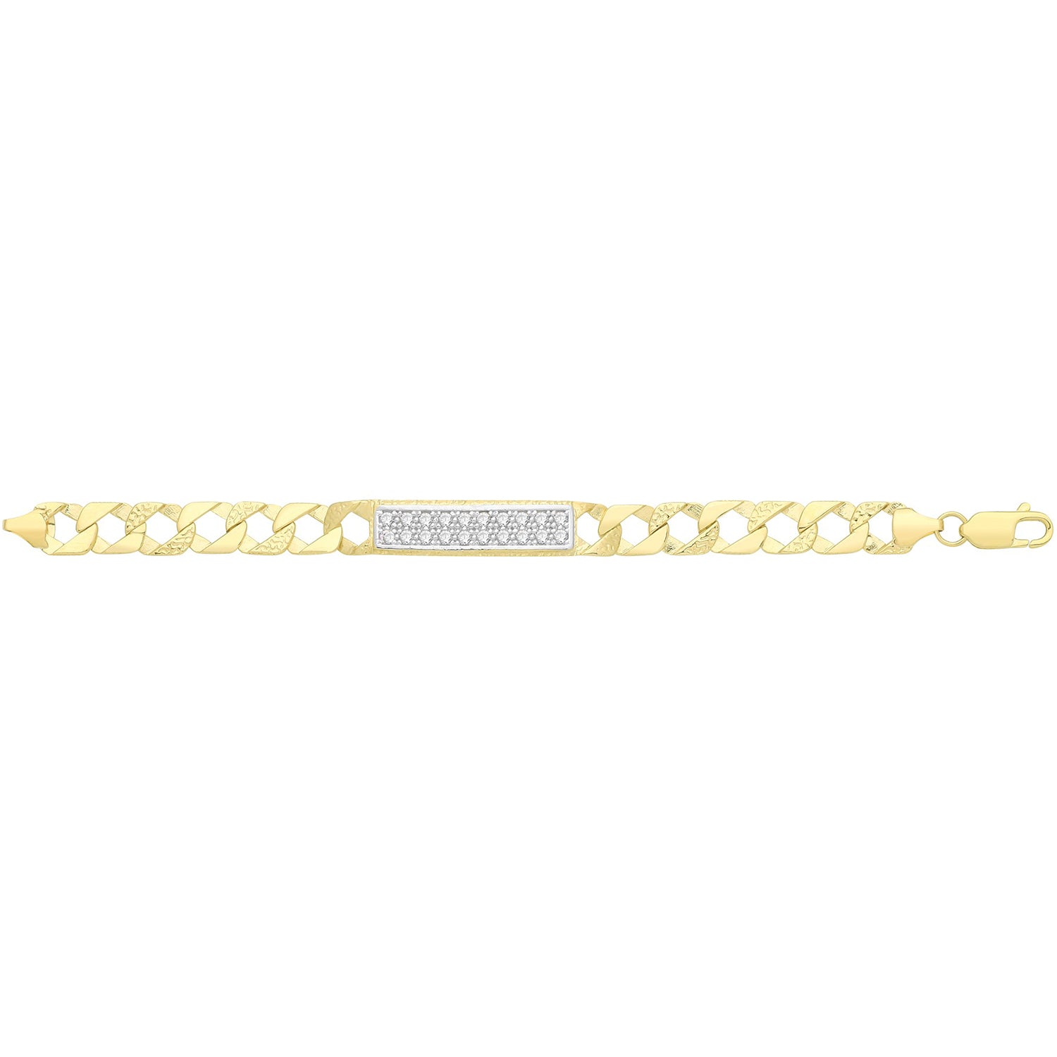 9ct Gold Babies' Chaps Cz ID Bracelet - BR549