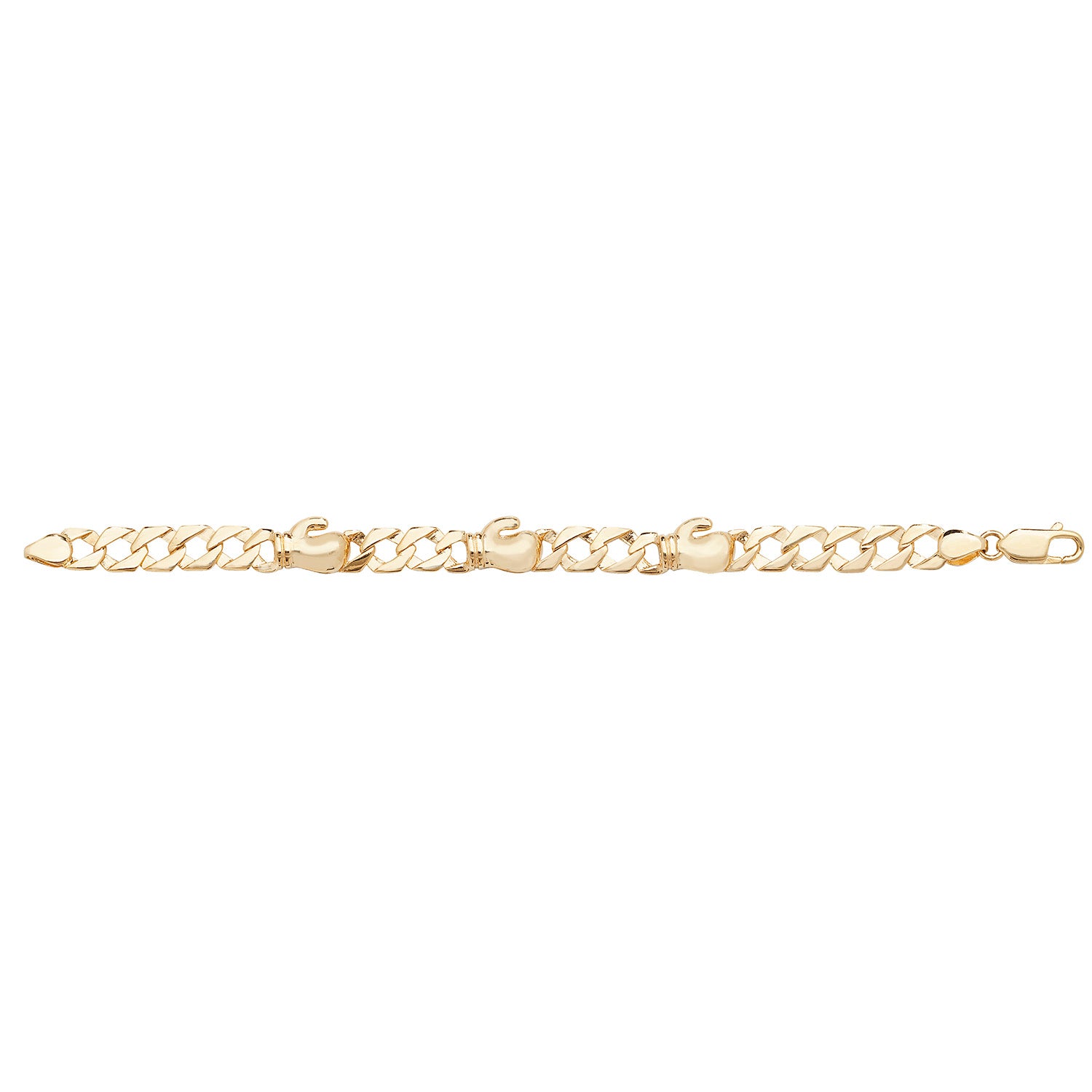 9ct Gold Babies' Triple Boxing Glove Bracelet - BR551