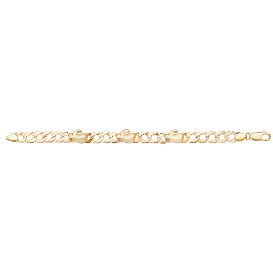 9ct Gold Babies' Triple Boxing Glove Bracelet - BR551