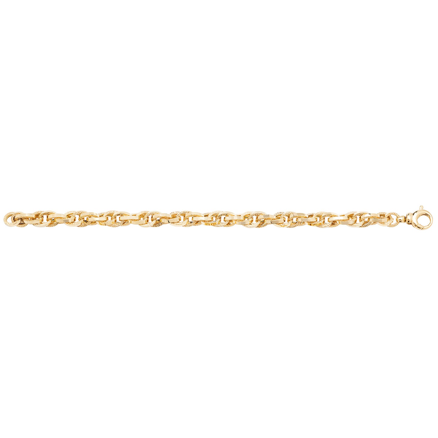 9Ct Gold Entwined Link Fancy Bracelet - BR570