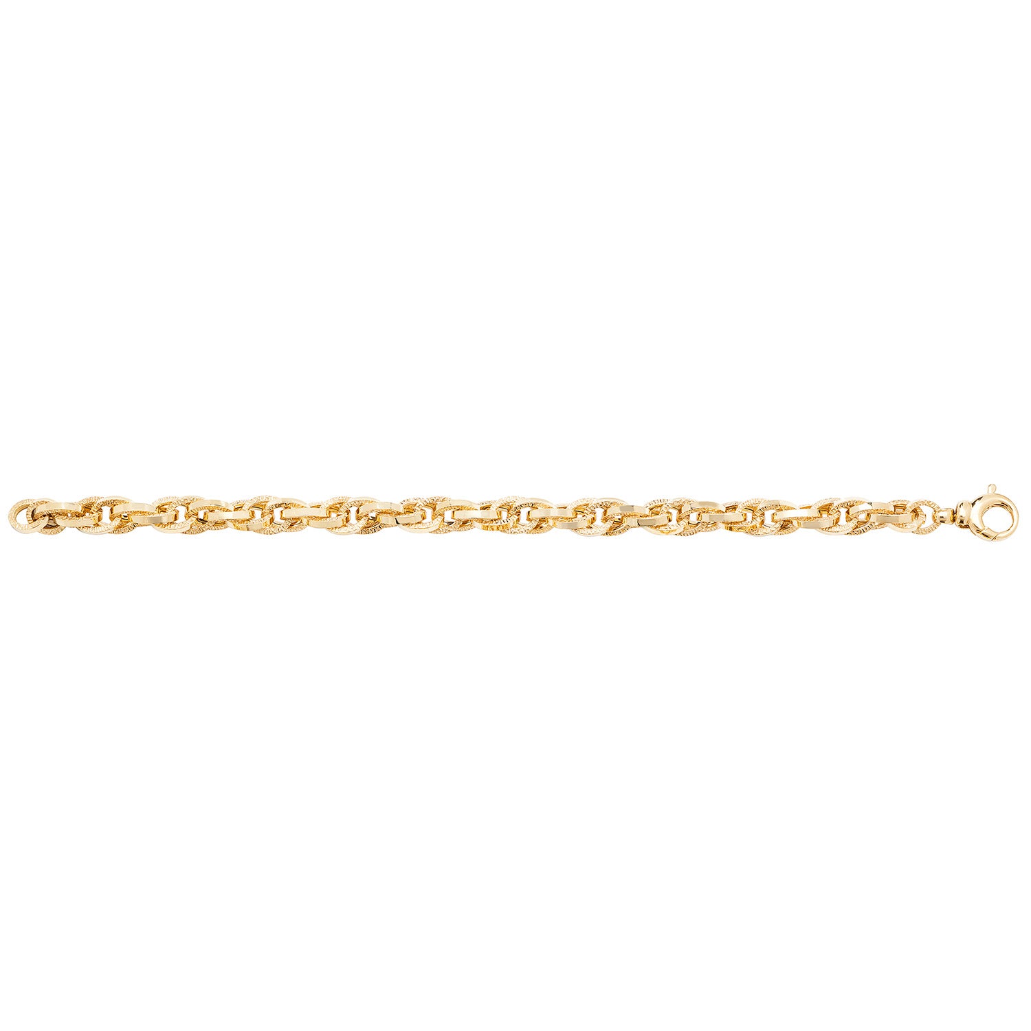 9Ct Gold Entwined Link Fancy Bracelet - BR570