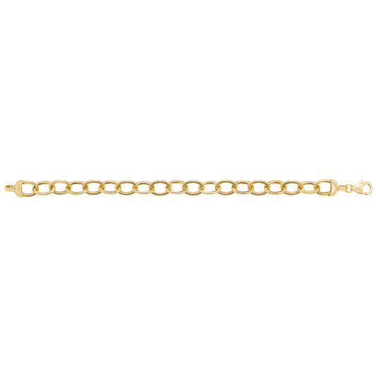 9Ct Gold Oval Linked Fancy Bracelet - BR575