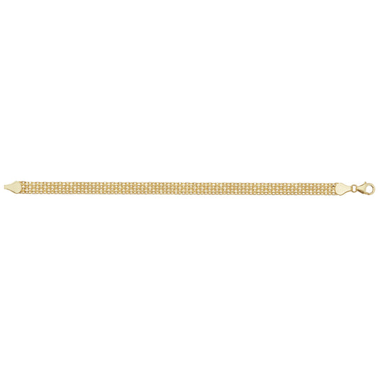 9Ct Gold Flat Woven Bracelet - BR591