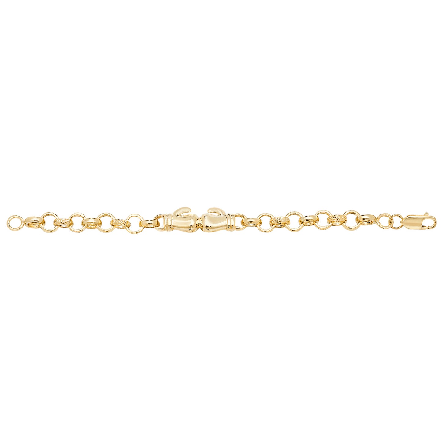 9ct Gold Babies' Double Boxing Glove Bracelet - BR611