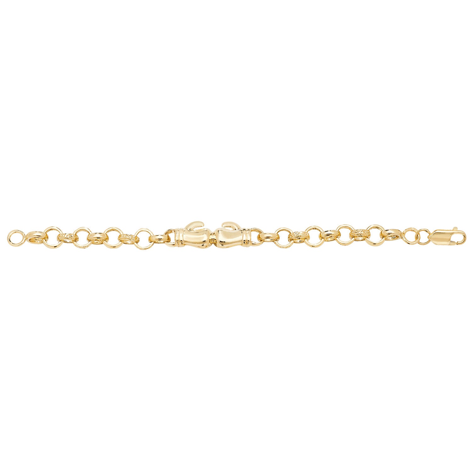 9ct Gold Babies' Double Boxing Glove Belcher Bracelet - BR611