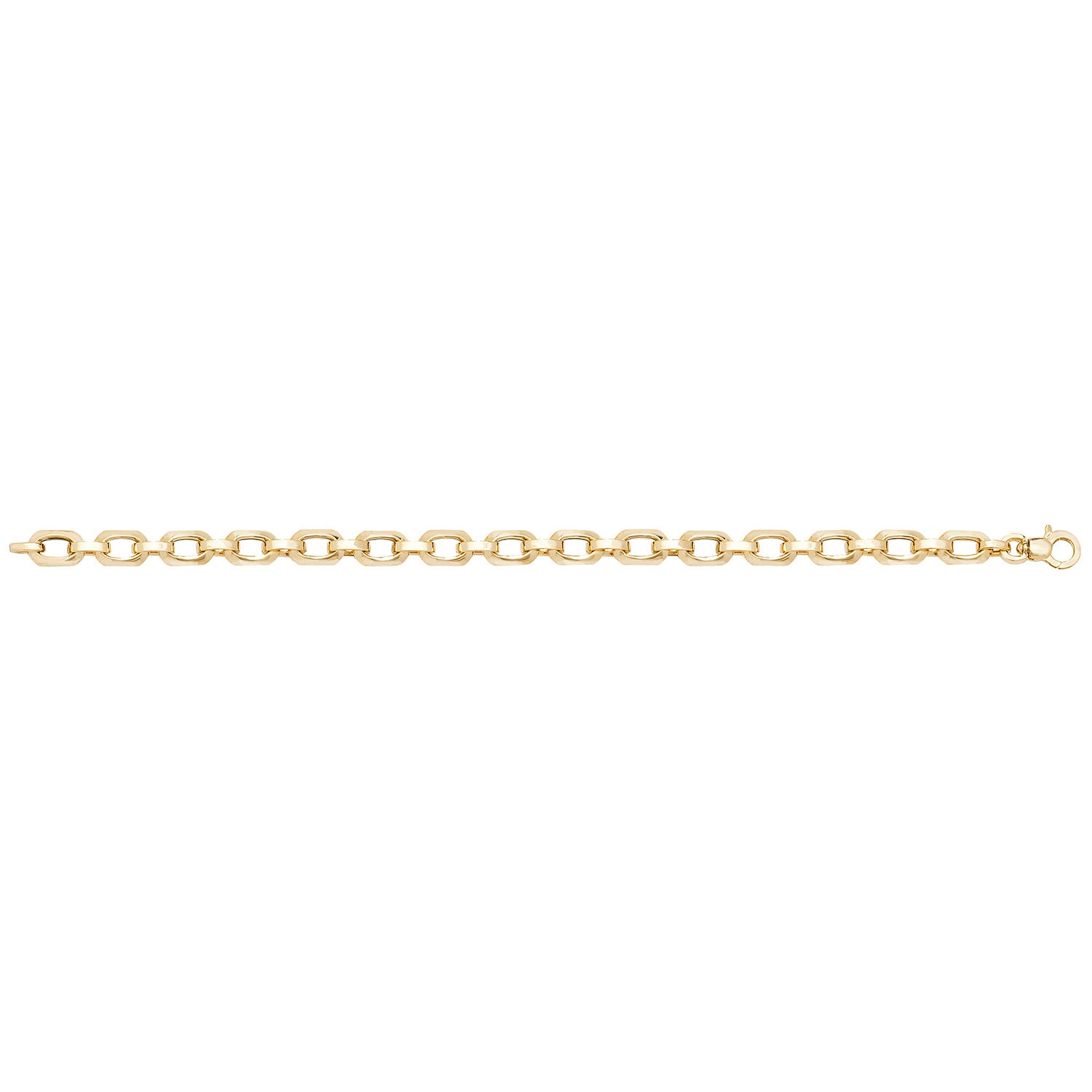 9Ct Gold Hexagon Linked Bracelet - BR616