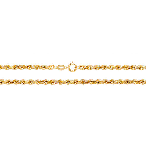 9ct Gold Rope Chain - 4mm