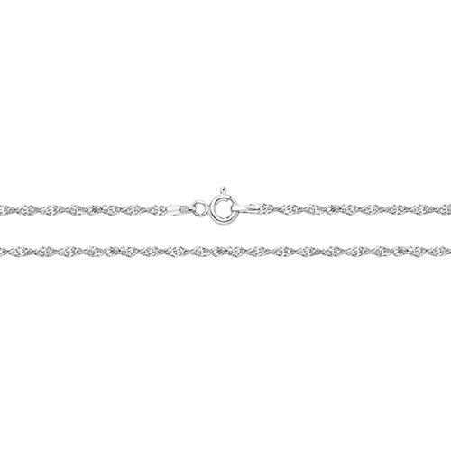 9CT White Gold Singapore Chain CH222W