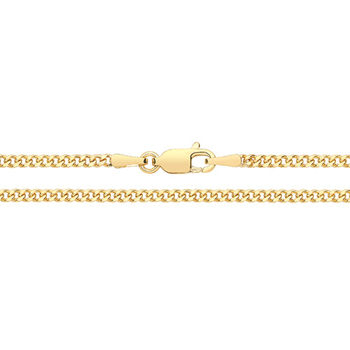 9CT Gold Close Curb Hollow Chain CH279