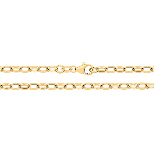 9CT Gold Diamond Cut Belcher Hollow Chain CH371