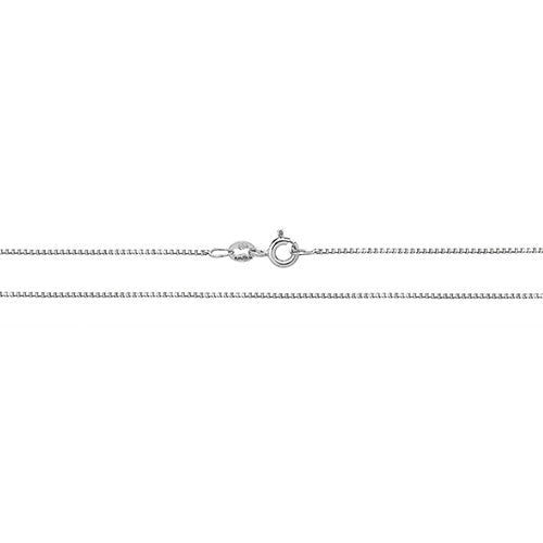 9CT  White Gold Box Chain