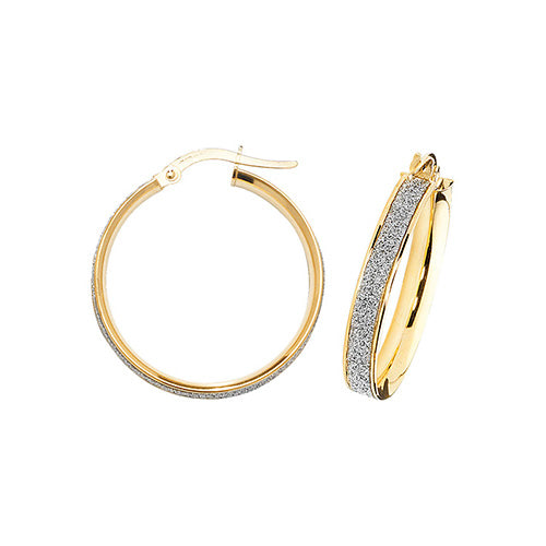 9Ct Gold Moondust Hoops ER1023