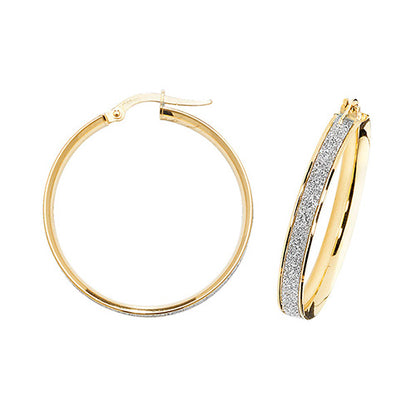 9Ct Gold Moondust Hoops ER1023