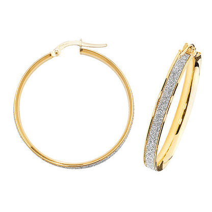 9Ct Gold Moondust Hoops ER1023