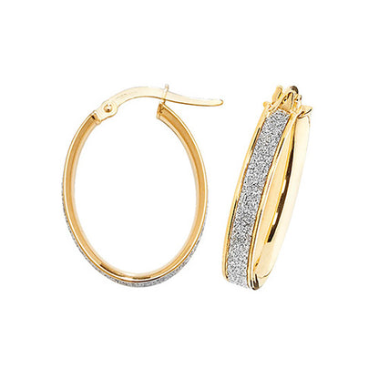 9Ct Gold Moondust Hoops ER1023