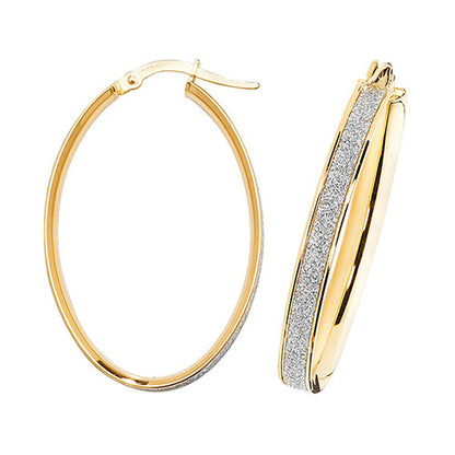 9Ct Gold Moondust Hoops ER1023