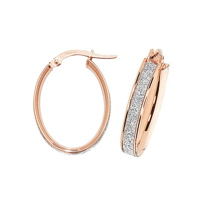 9Ct Rose Gold Moondust Hoops ER1023R