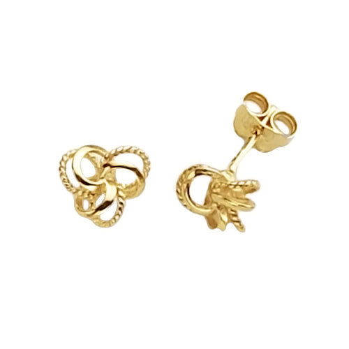 9ct Gold Knot Studs ER115