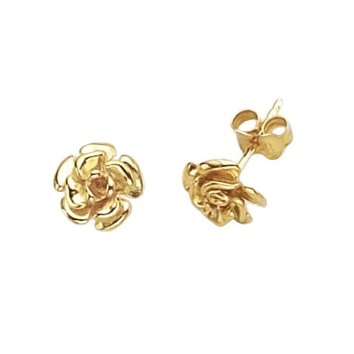 9ct Gold Flower Studs ER116