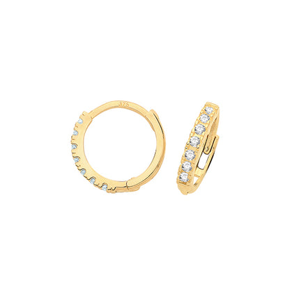 9Ct Gold Cz Huggies - ER1179