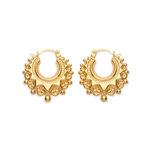 9Ct Gold Creole Earrings ER178