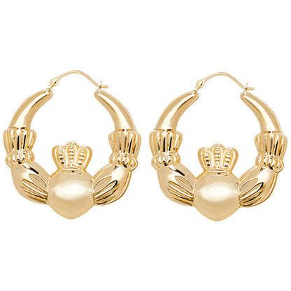 9Ct Gold Claddagh Earrings