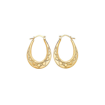 9Ct Gold Creole Earrings