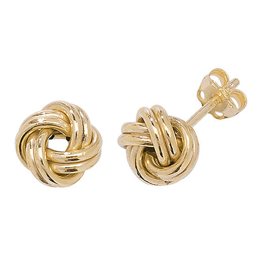 9ct Gold Knot Studs ER527