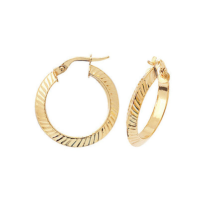 9CT Gold Hoops ER876