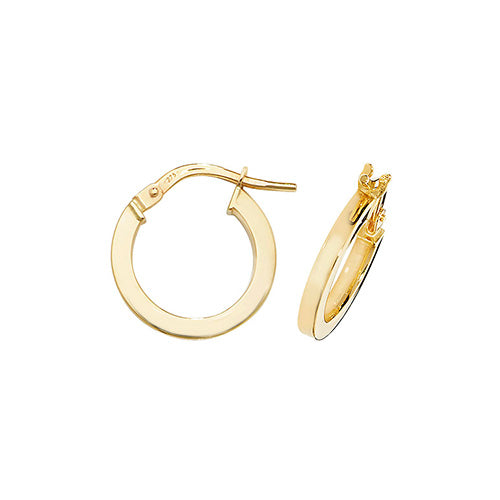 9CT Gold Square Hoops ER947