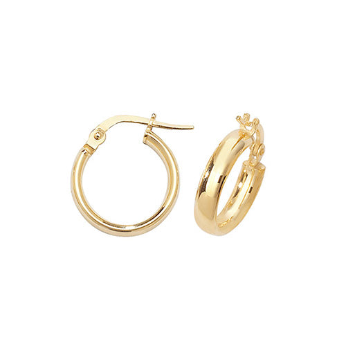 9CT Gold Tube Hoops ER955